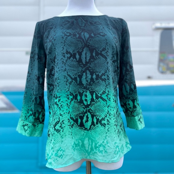 The Limited Snake Print Ombré Blouse Size Medium - Picture 1 of 4